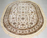 1.6*2.2 5471 Cream oval Buhara - фото 9136